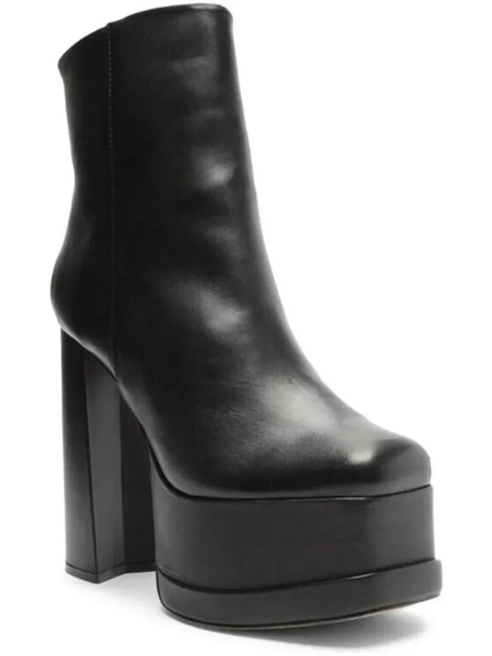 Schutz Womens SELENE CASUAL Black Leather Block Heel Ankle Boots Shoes NWT